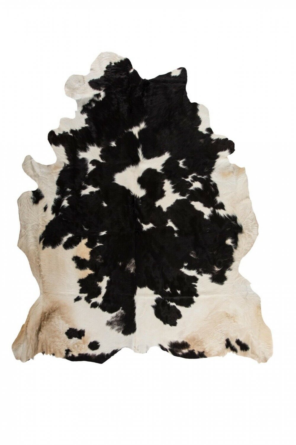 Aydin Natural Cowhide Rug Thick Black White European Hair-On-Hide 6'0'' x 7'0''