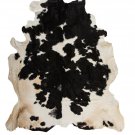 Aydin Natural Cowhide Rug Thick Black White European Hair-On-Hide 6'0'' x 7'0''