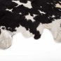Aydin Natural Cowhide Rug Thick Black White European Hair-On-Hide 6'0'' x 7'0''