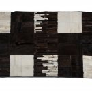 Aydin Mosaic Black White Cowhide Patchwork Area Rug Rectangle 3'9''X6'5''