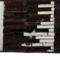 Aydin Mosaic Black White Cowhide Patchwork Area Rug Rectangle 3'9''X6'5''
