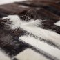 Aydin Mosaic Black White Cowhide Patchwork Area Rug Rectangle 3'9''X6'5''
