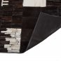 Aydin Mosaic Black White Cowhide Patchwork Area Rug Rectangle 3'9''X6'5''