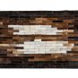 Aydin Mosaic Brown White Cowhide Patchwork Area Rug Rectangle 3'7''X6'0''