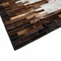 Aydin Mosaic Brown White Cowhide Patchwork Area Rug Rectangle 3'7''X6'0''