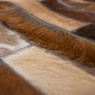 Aydin Mosaic Brown White Cowhide Patchwork Area Rug Rectangle 3'7''X6'0''