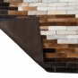 Aydin Mosaic Brown White Cowhide Patchwork Area Rug Rectangle 3'7''X6'0''