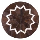 Aydin Original Design Cowhide Patchwork Rug Round 5'2''X5'2''