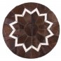 Aydin Original Design Cowhide Patchwork Rug Round 5'2''X5'2''