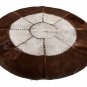 Aydin Original Scandinavian Design Cowhide Patchwork Rug Hair-On 4'3" diameter