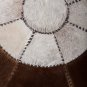 Aydin Original Scandinavian Design Cowhide Patchwork Rug Hair-On 4'3" diameter