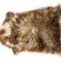 Aydin Sheepskin Rug Soft Natural Wool Brown Cream 2'2"x2'10" #756