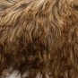 Aydin Sheepskin Rug Soft Natural Wool Brown Cream 2'2"x2'10" #756