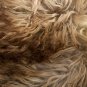 Aydin Sheepskin Rug Soft Natural Wool Brown Cream 2'2"x2'10" #756