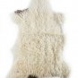 Aydin Sheepskin Pelt Ethically Sourced Handmade Cream-White Brown 2'0"x3'0" #373