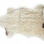 Aydin Sheepskin Pelt Ethically Sourced Handmade Cream-White Brown 2'0"x3'0" #373