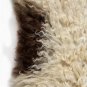 Aydin Sheepskin Pelt Ethically Sourced Handmade Cream-White Brown 2'0"x3'0" #373