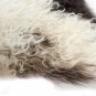 Aydin Sheepskin Rug White With Dark Spots Wool 1'9"x3'4" #413