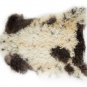 Aydin Sheepskin Pelt Handmade Soft Wool , Dark Brown Cream 2'1"x2'10" #626