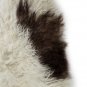 Aydin Sheepskin Throw Natural Soft Wool Handmade White Black 2'0"x3'0" #580