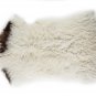 Aydin Sheepskin Throw Natural Soft Wool Handmade White Black 2'0"x3'0" #580