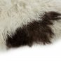 Aydin Sheepskin Throw Natural Soft Wool Handmade White Black 2'0"x3'0" #580
