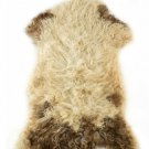 Aydin Sheepskin Pelt Ethically Sourced Handmade, Cream Brown 2'0"x3'0" #685