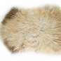 Aydin Sheepskin Pelt Ethically Sourced Handmade Beige Brown 2'0"x3'2" #545