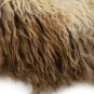 Aydin Sheepskin Pelt Ethically Sourced Handmade Beige Brown 2'0"x3'2" #545