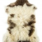 Aydin Sheepskin Throw NaturalSoft Wool Handmade Cream Brown 2'1"x2'9" #717