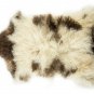 Aydin Sheepskin Throw NaturalSoft Wool Handmade Cream Brown 2'1"x2'9" #717