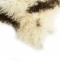 Aydin Sheepskin Throw NaturalSoft Wool Handmade Cream Brown 2'1"x2'9" #717