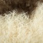 Aydin Sheepskin Throw NaturalSoft Wool Handmade Cream Brown 2'1"x2'9" #717