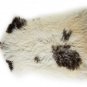 Aydin Sheepskin Rug White Dark Brown Wool 2'0"x3'0" #547