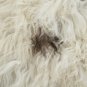 Aydin Sheepskin Rug White Dark Brown Wool 2'0"x3'0" #547