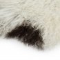 Aydin Sheepskin Rug White Dark Brown Wool 2'0"x3'0" #547