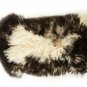 Aydin Sheepskin Rug Cream Dark Brown Wool 1'8"x3'0" #682