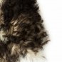 Aydin Sheepskin Rug Cream Dark Brown Wool 1'8"x3'0" #682
