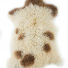Aydin Sheepskin Rug Beige Brown Wool 2'0"x3'0" #622