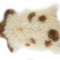 Aydin Sheepskin Rug Beige Brown Wool 2'0"x3'0" #622