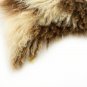 Aydin Sheepskin Throw NaturalSoft Wool Handmade Brown Cream 2'2"x3'3" #681