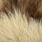 Aydin Sheepskin Throw NaturalSoft Wool Handmade Brown Cream 2'2"x3'3" #681