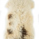 Aydin Sheepskin Rug Cream Brown Wool 2'0"x3'0" #643