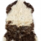 Aydin Sheepskin Throw NaturalSoft Wool Handmade Brown Cream 2'3"x3'0" #728