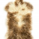 Aydin Sheepskin Rug Beige Brown Wool 1'9"x3'2" #748