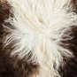 Aydin Sheepskin Rug Dark Brown Cream Wool 2'0"x3'0" #474