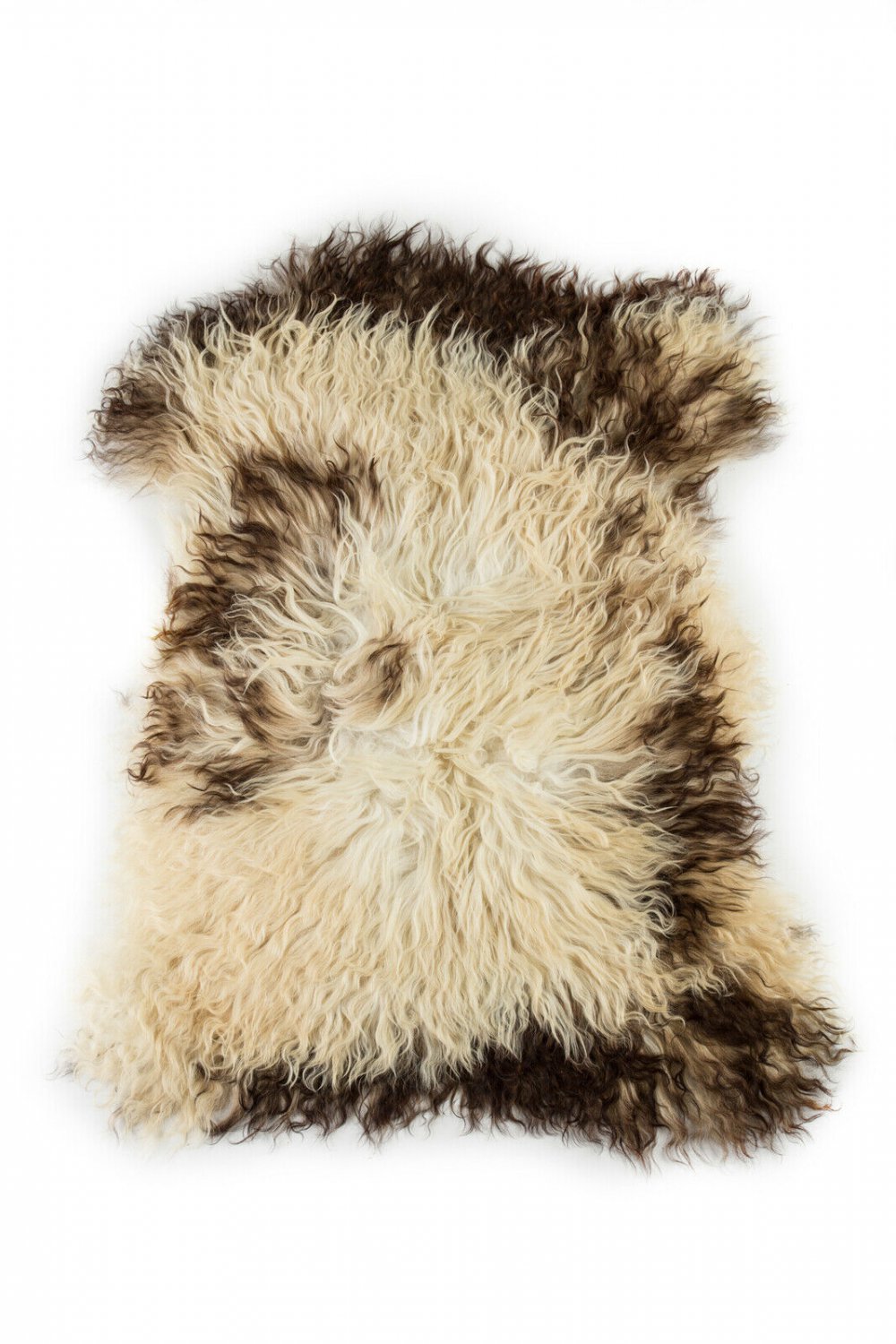 Aydin Sheepskin Throw NaturalSoft Wool Handmade Beige Brown 2'0"x2'8" #652