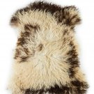 Aydin Sheepskin Throw NaturalSoft Wool Handmade Beige Brown 2'0"x2'8" #652