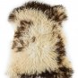 Aydin Sheepskin Throw NaturalSoft Wool Handmade Beige Brown 2'0"x2'8" #652