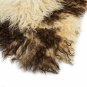 Aydin Sheepskin Throw NaturalSoft Wool Handmade Beige Brown 2'0"x2'8" #652